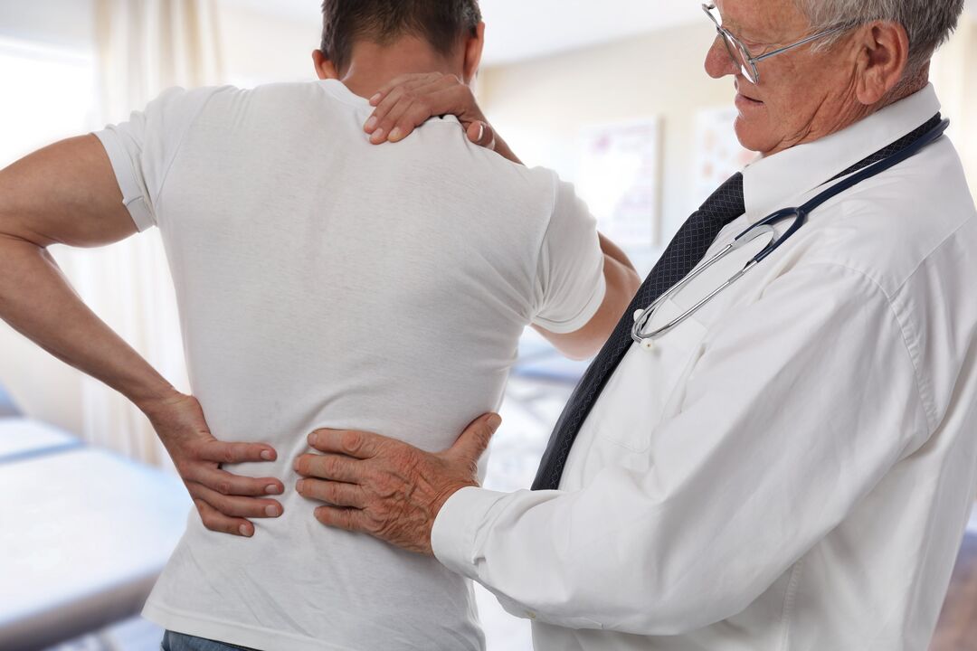 Visiting a doctor for back pain